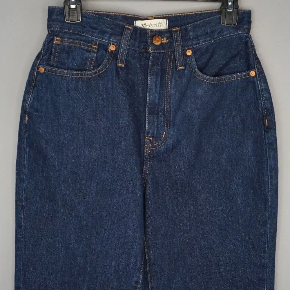 New Madewell Women's Jeans High Waisted Baggy Tapered in Dressler Wash size 25 - Picture 3 of 12